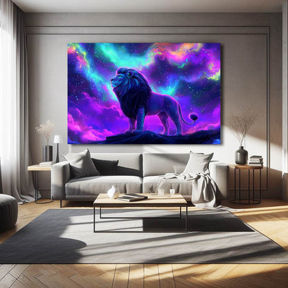 Lion Cosmic Wall Art