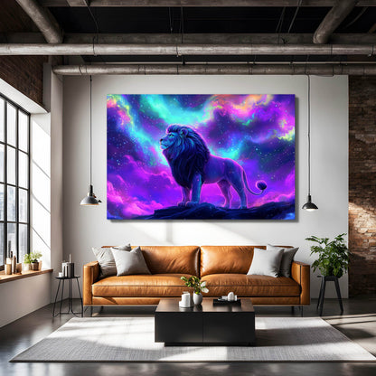 Lion Cosmic Wall Art