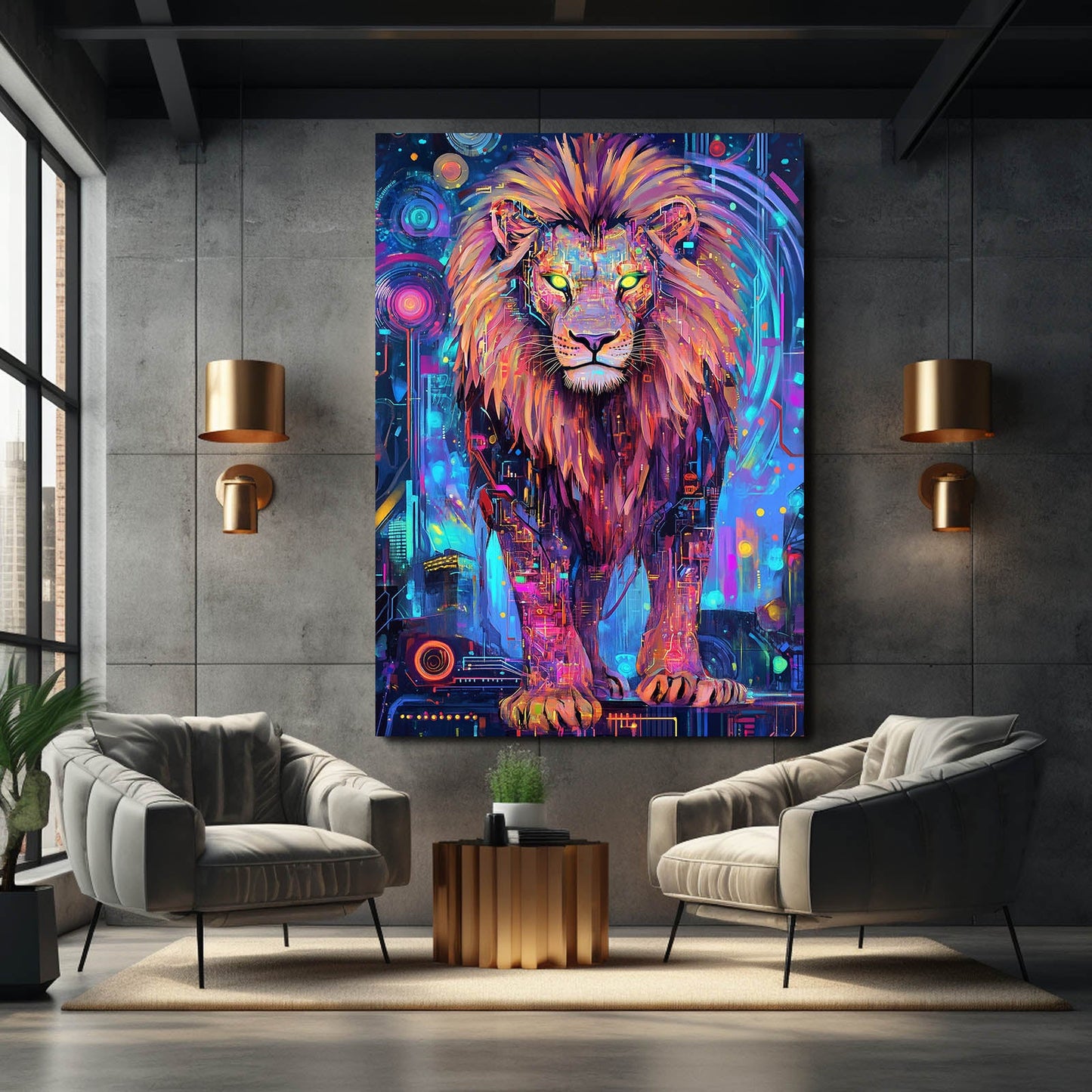 Lion Dot Art