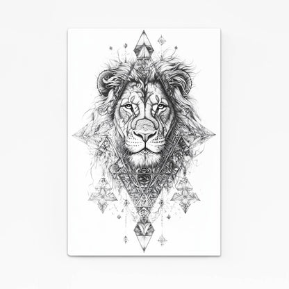 Lion Face Mandala Art