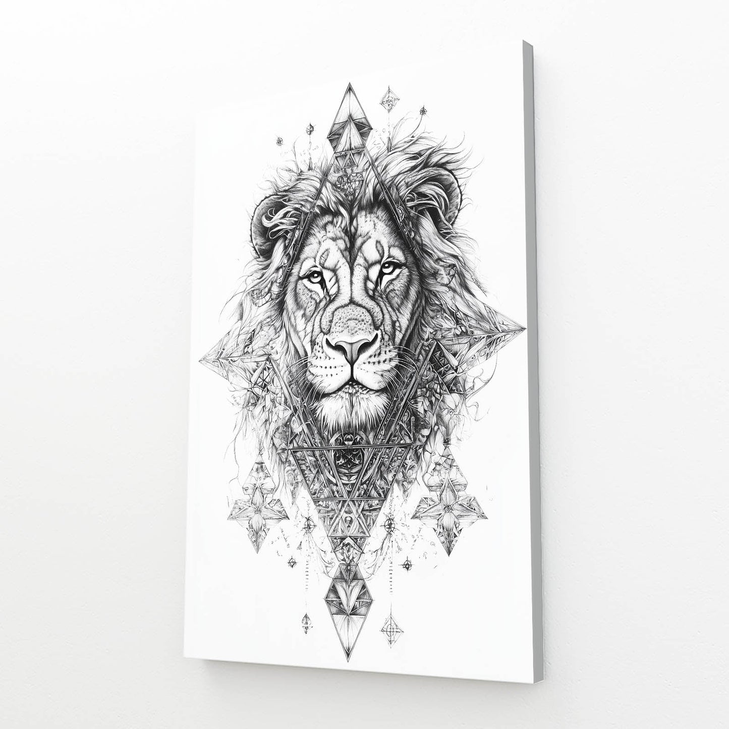 Lion Face Mandala Art