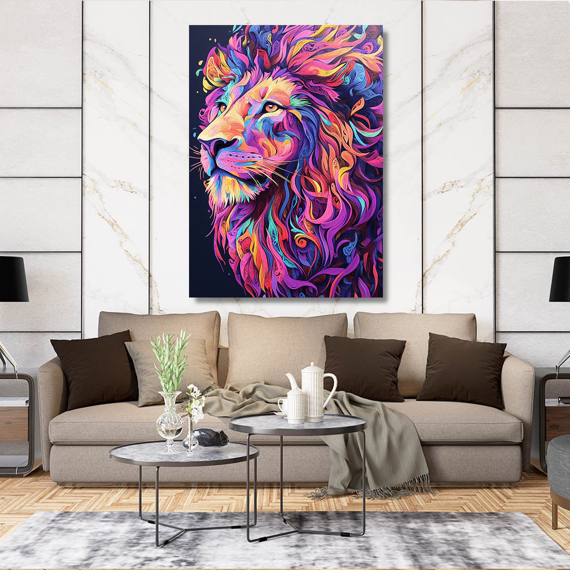 Lion Face Print