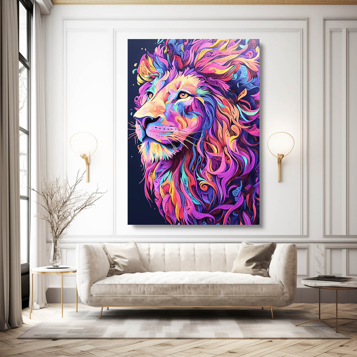 Lion Face Print