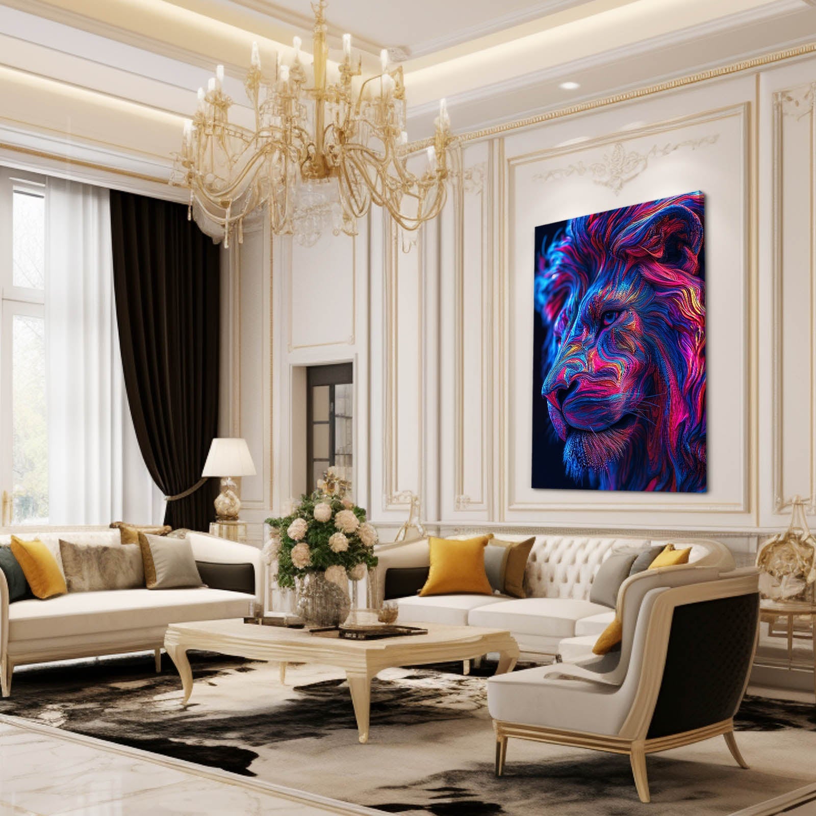 Lion Face Vector Art