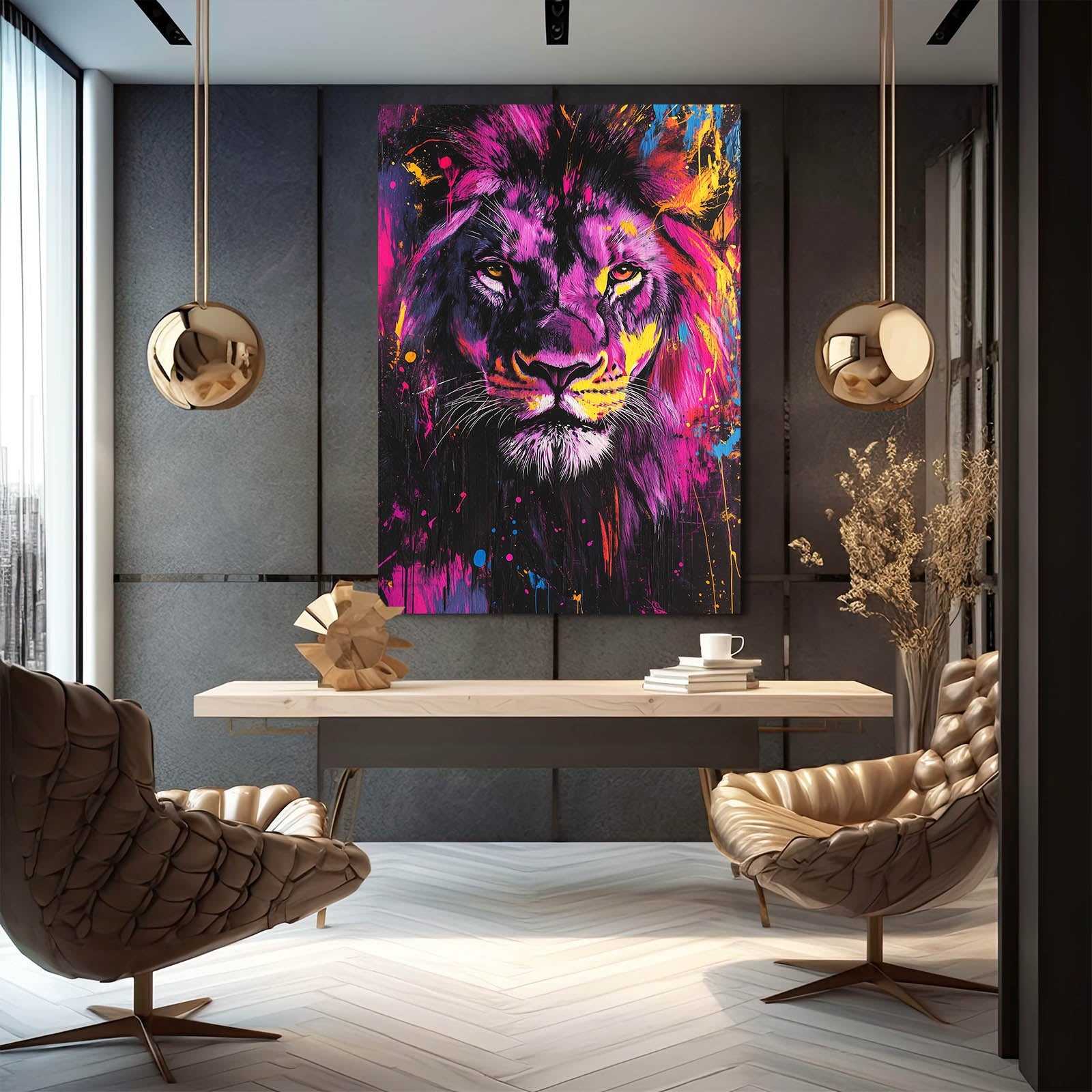 Lion Face Wall Decor