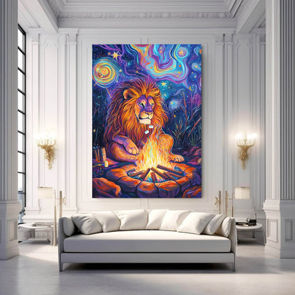 Lion Fire Art