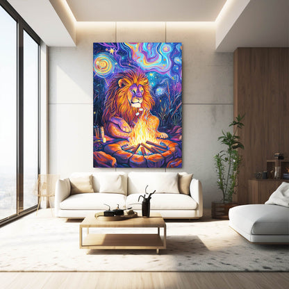 Lion Fire Art