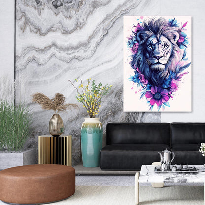 Lion Floral Art