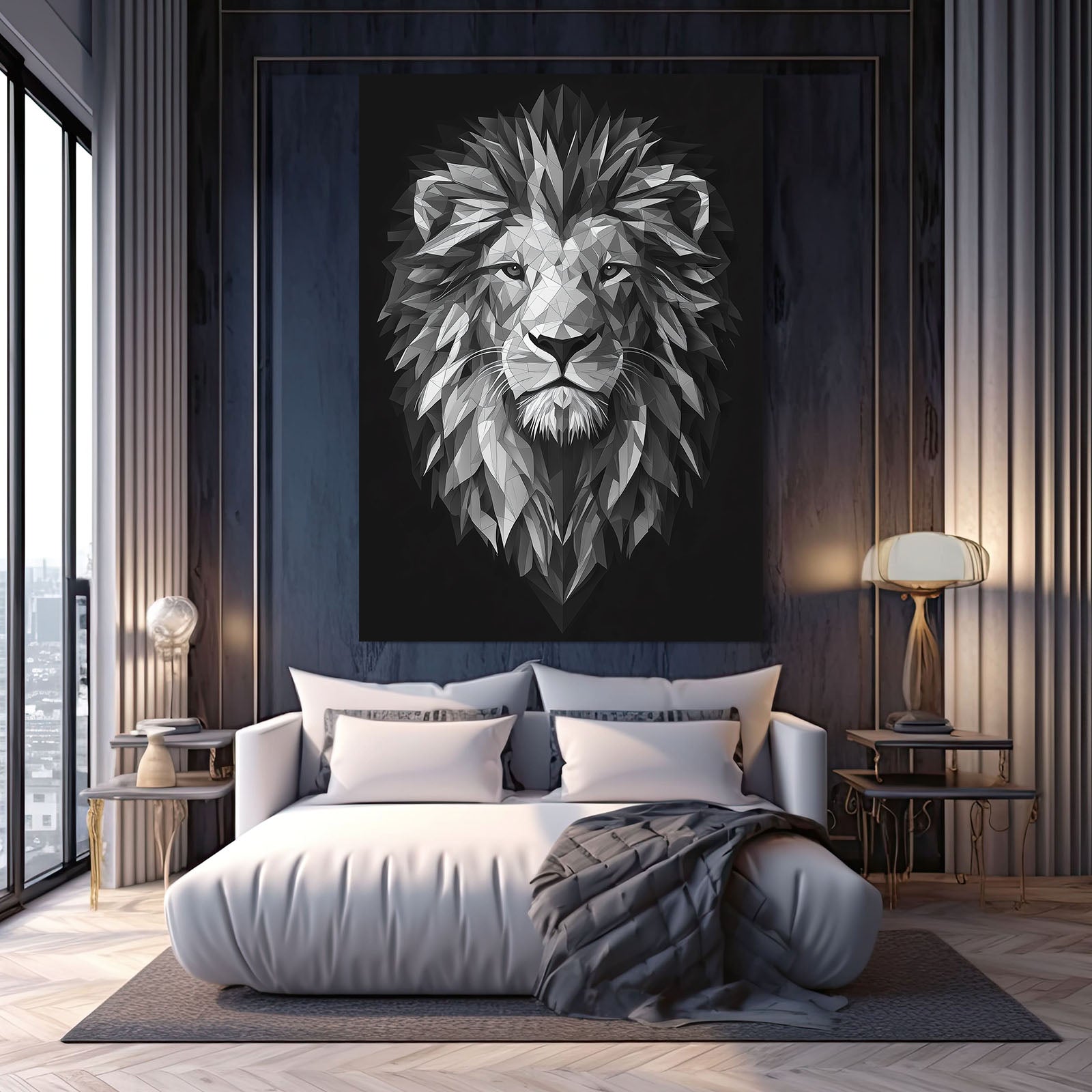 Lion Geometric Art