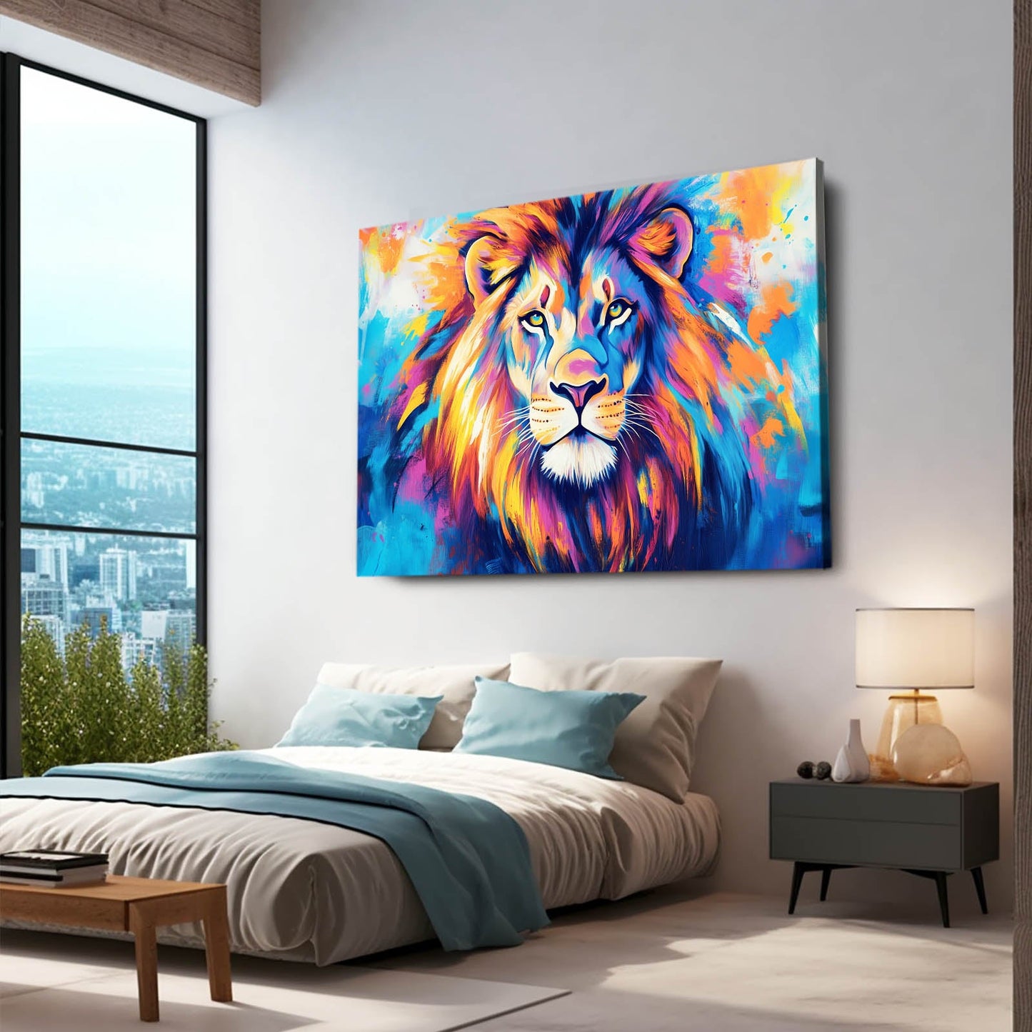 Lion Glory Vibrant Artwork