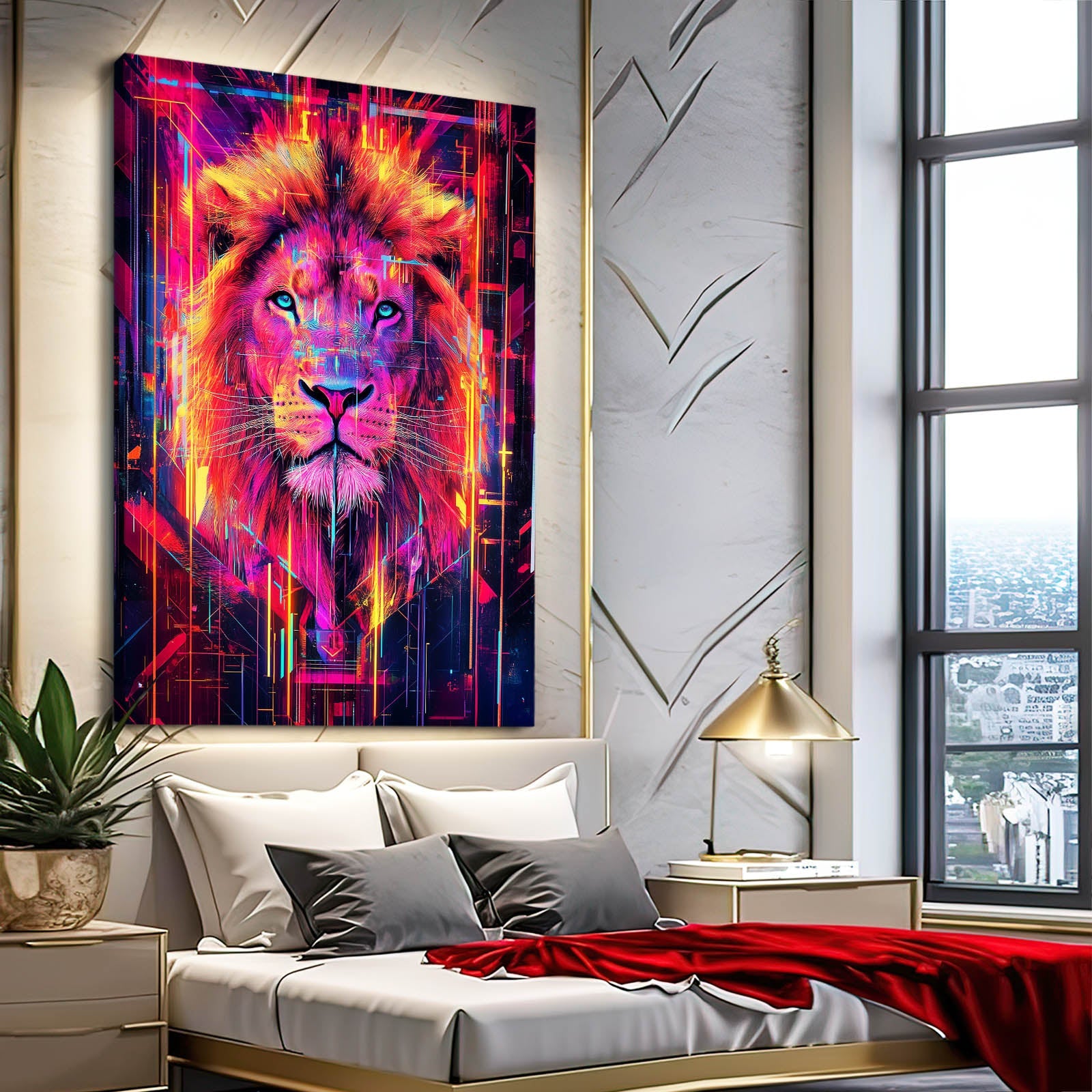 Lion Head Art