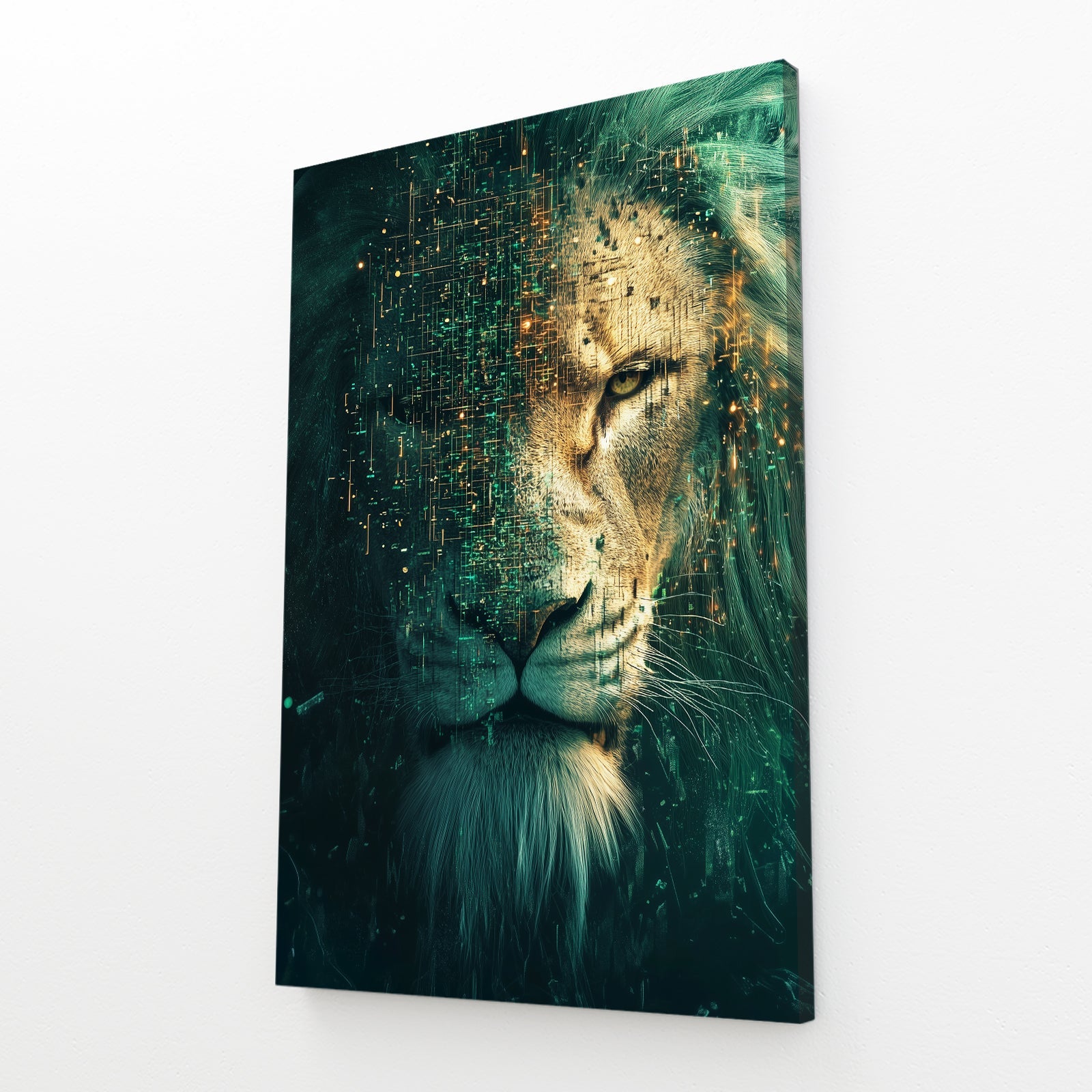 Lion Head Canvas Art