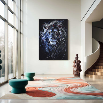 Lion Line Art Vector