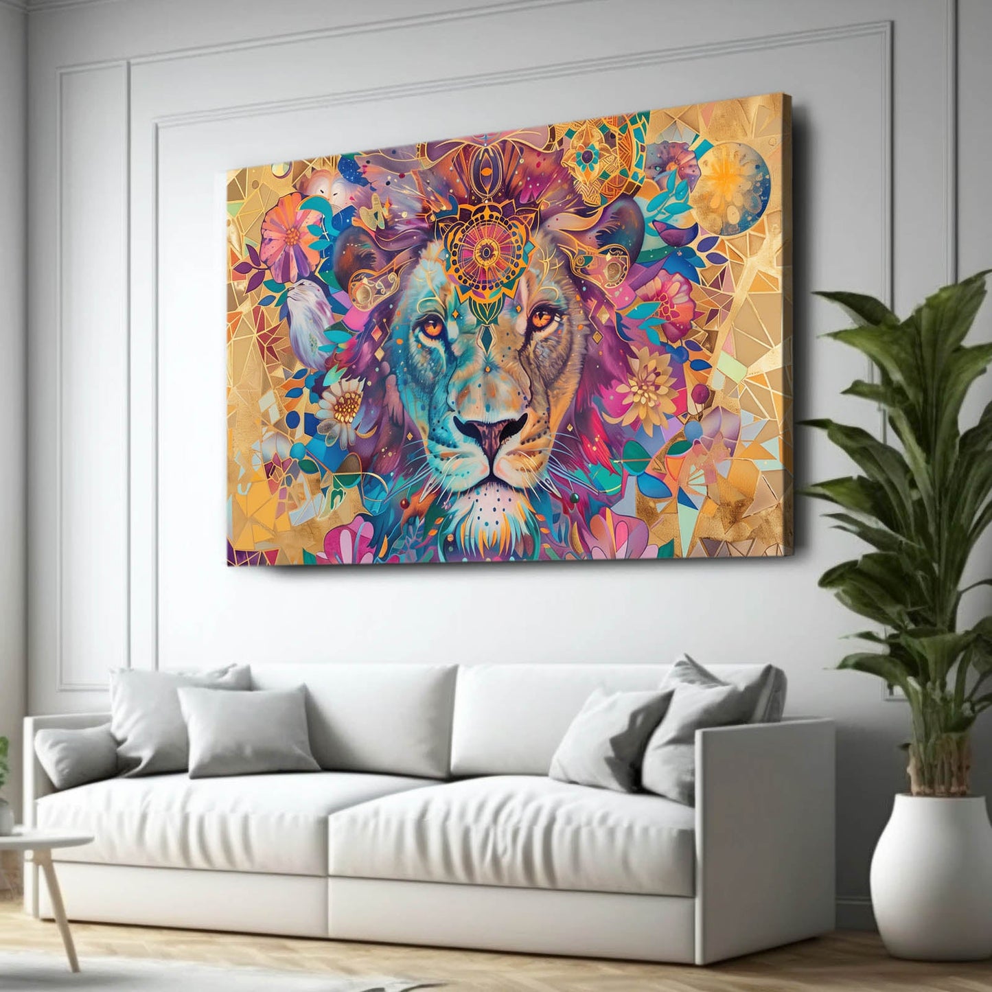 Lion Mandala Art