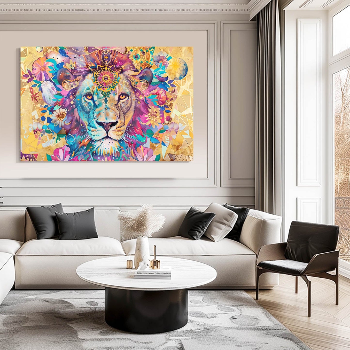 Lion Mandala Art