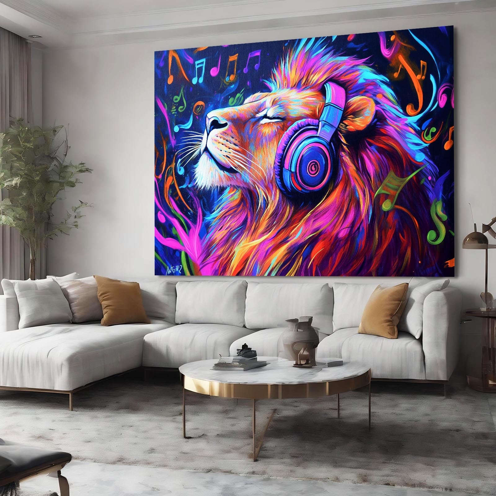 Lion Print Art