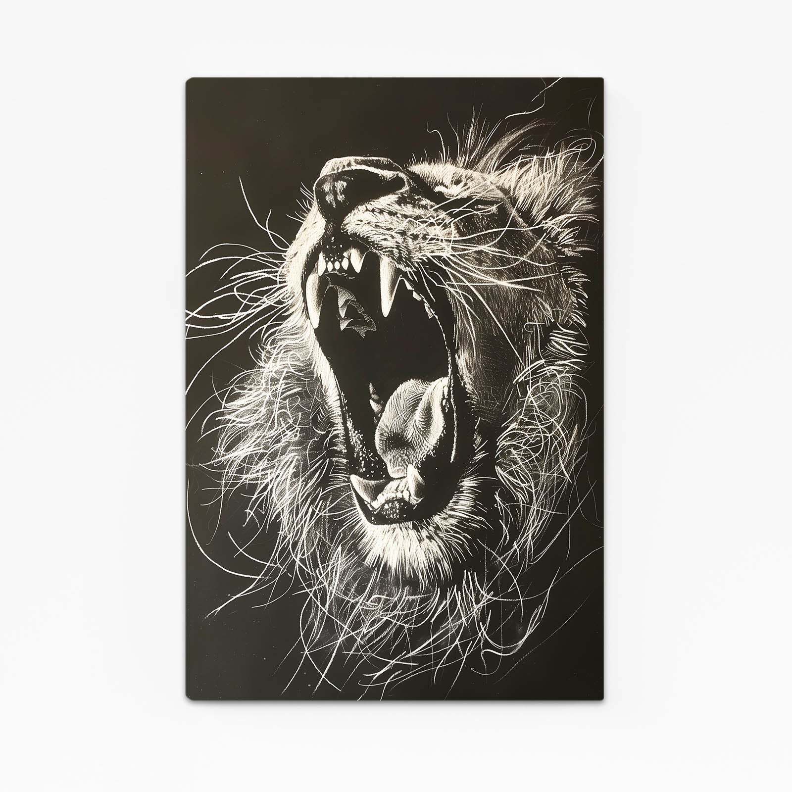 Lion Roaring Art