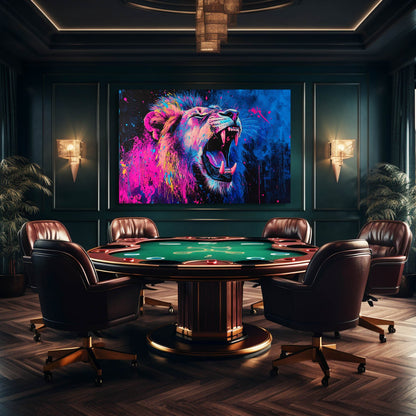 Lion Roaring Wall Art
