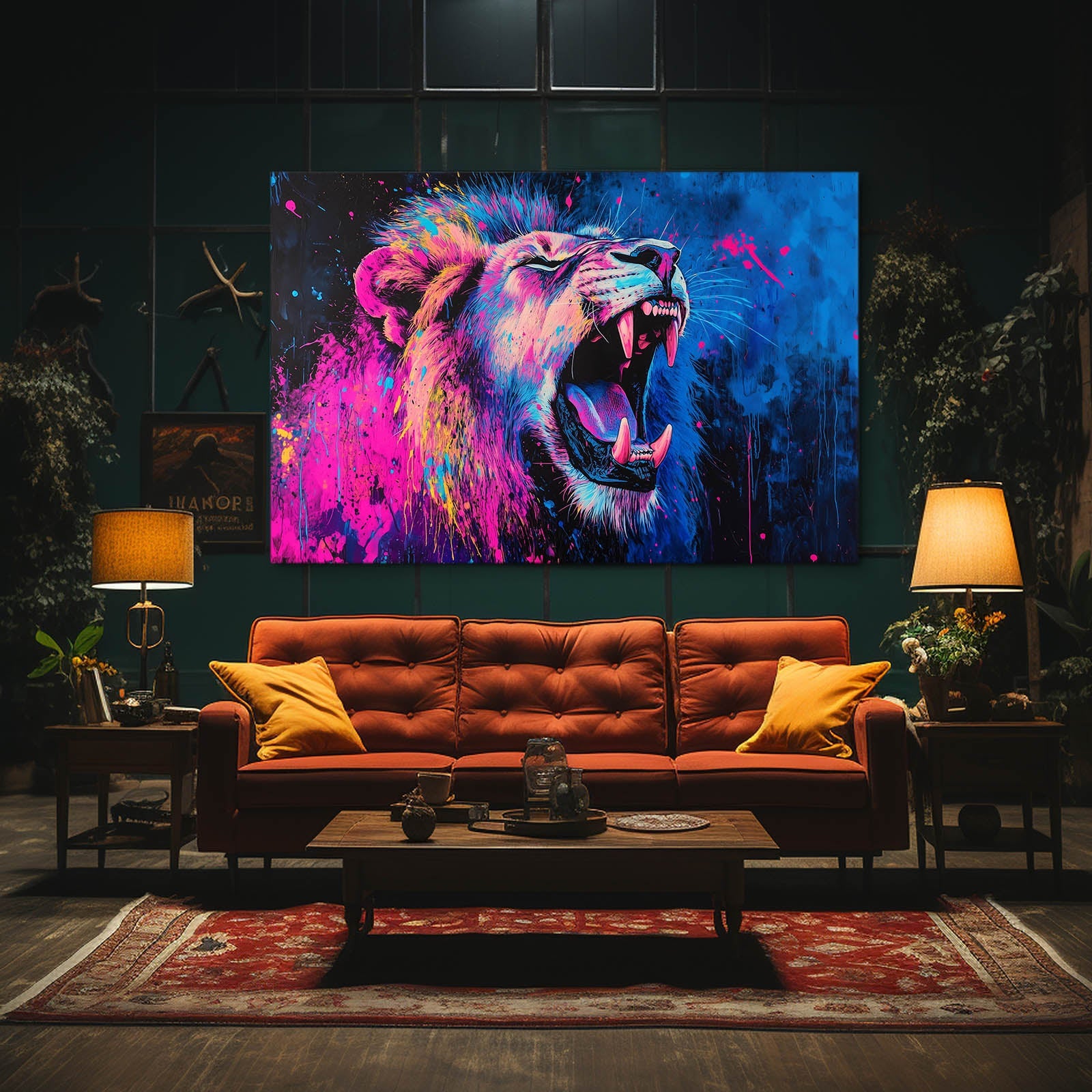 Lion Roaring Wall Art