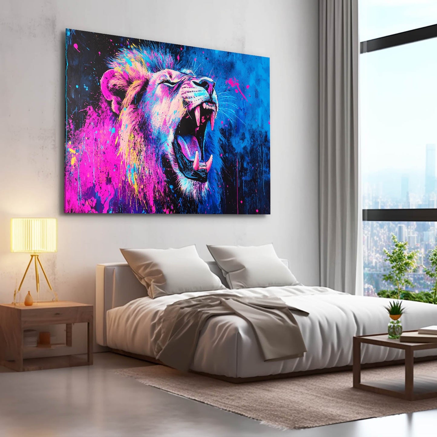 Lion Roaring Wall Art