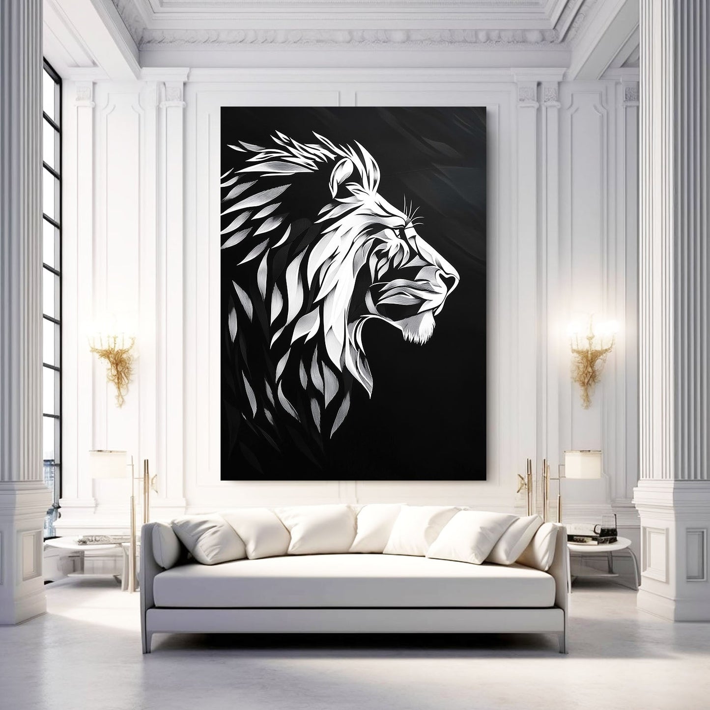 Lion Silhouette Art