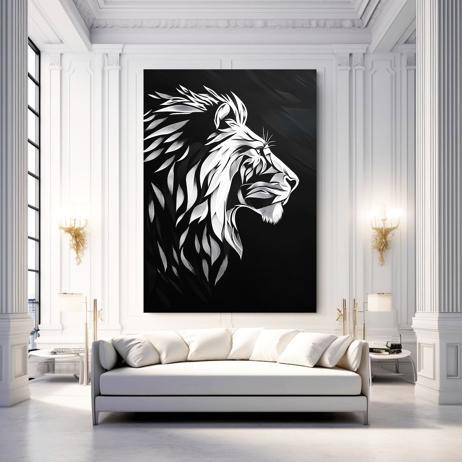Lion Silhouette Art