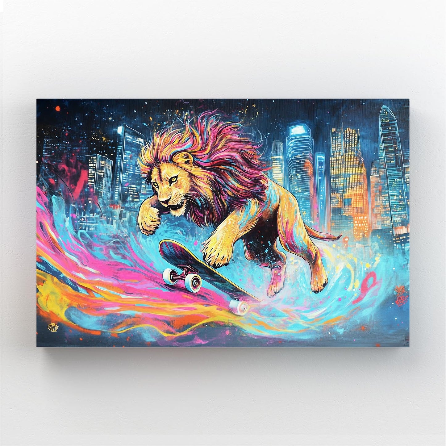 Lion Skateboard Wall Art