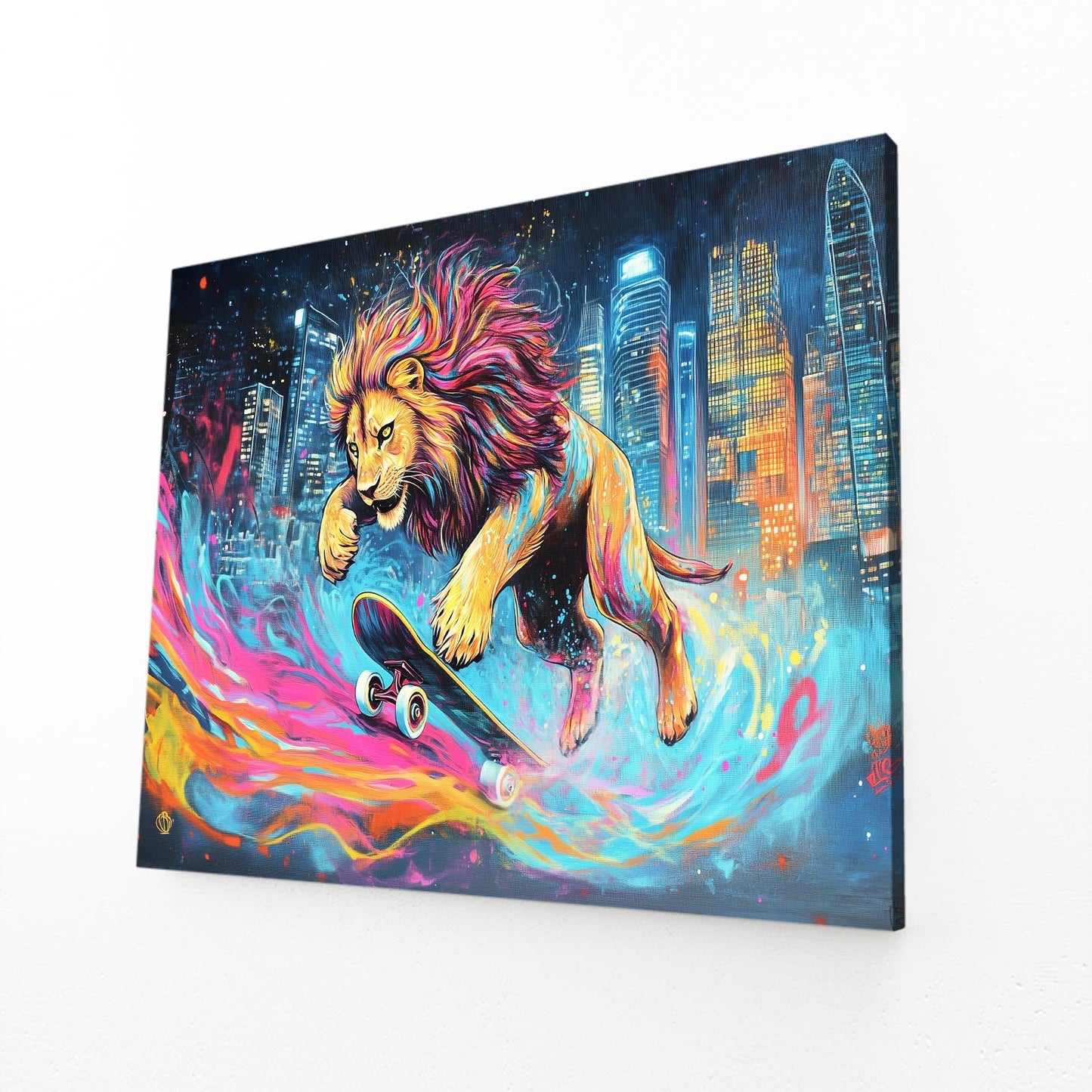 Lion Skateboard Wall Art