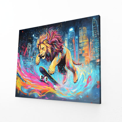 Lion Skateboard Wall Art