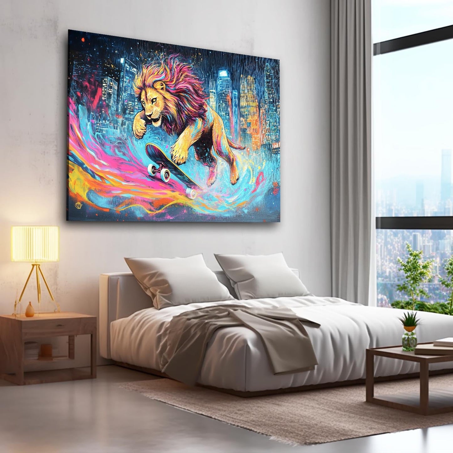 Lion Skateboard Wall Art