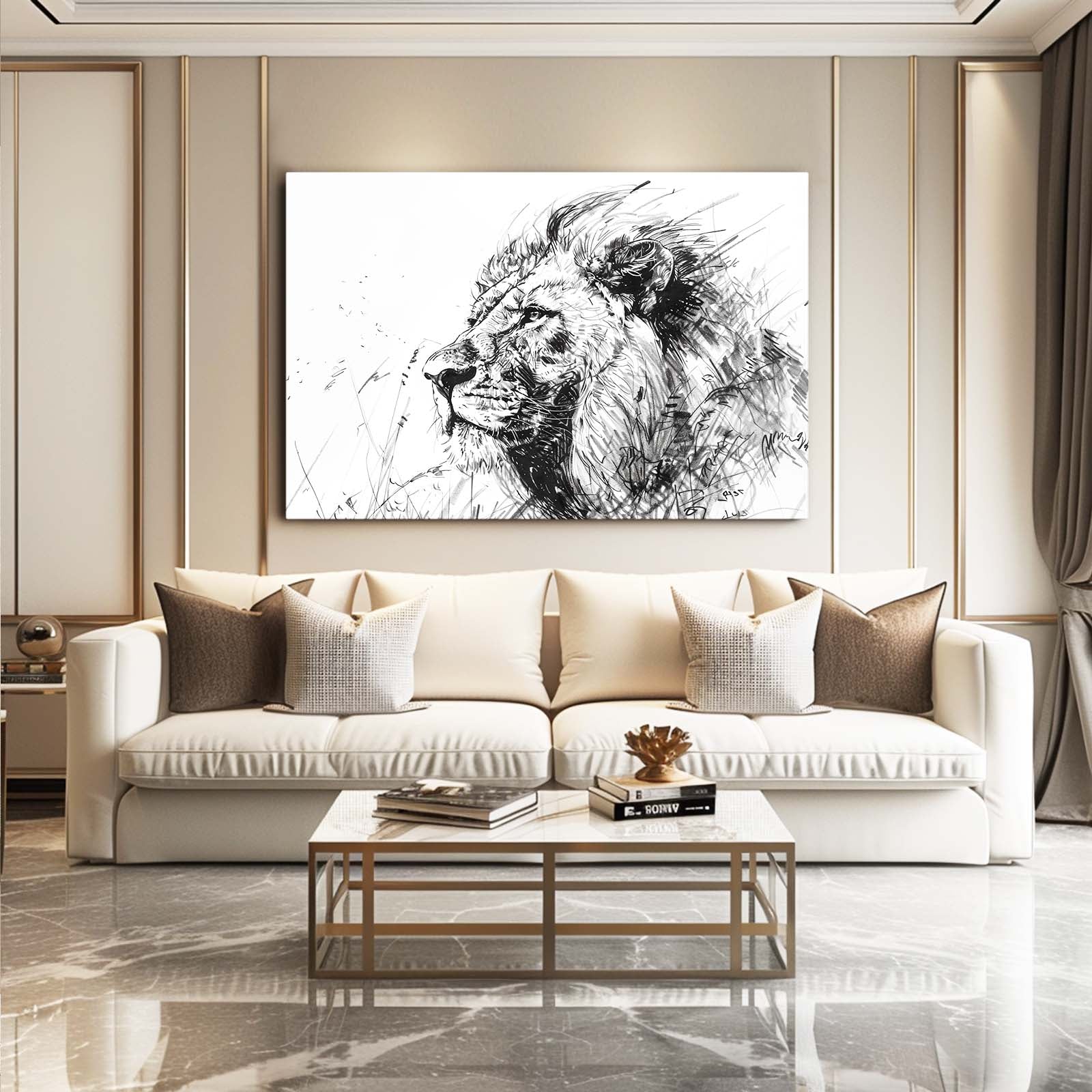 Lion Sketch Art