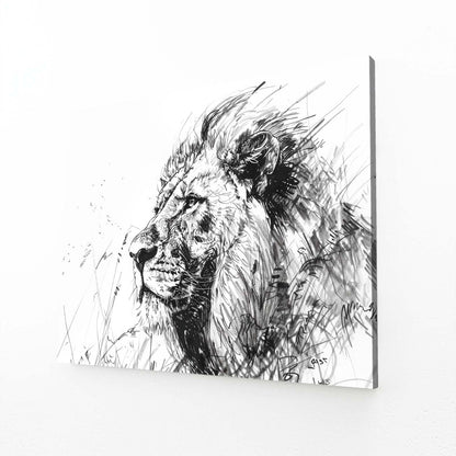 Lion Sketch Art
