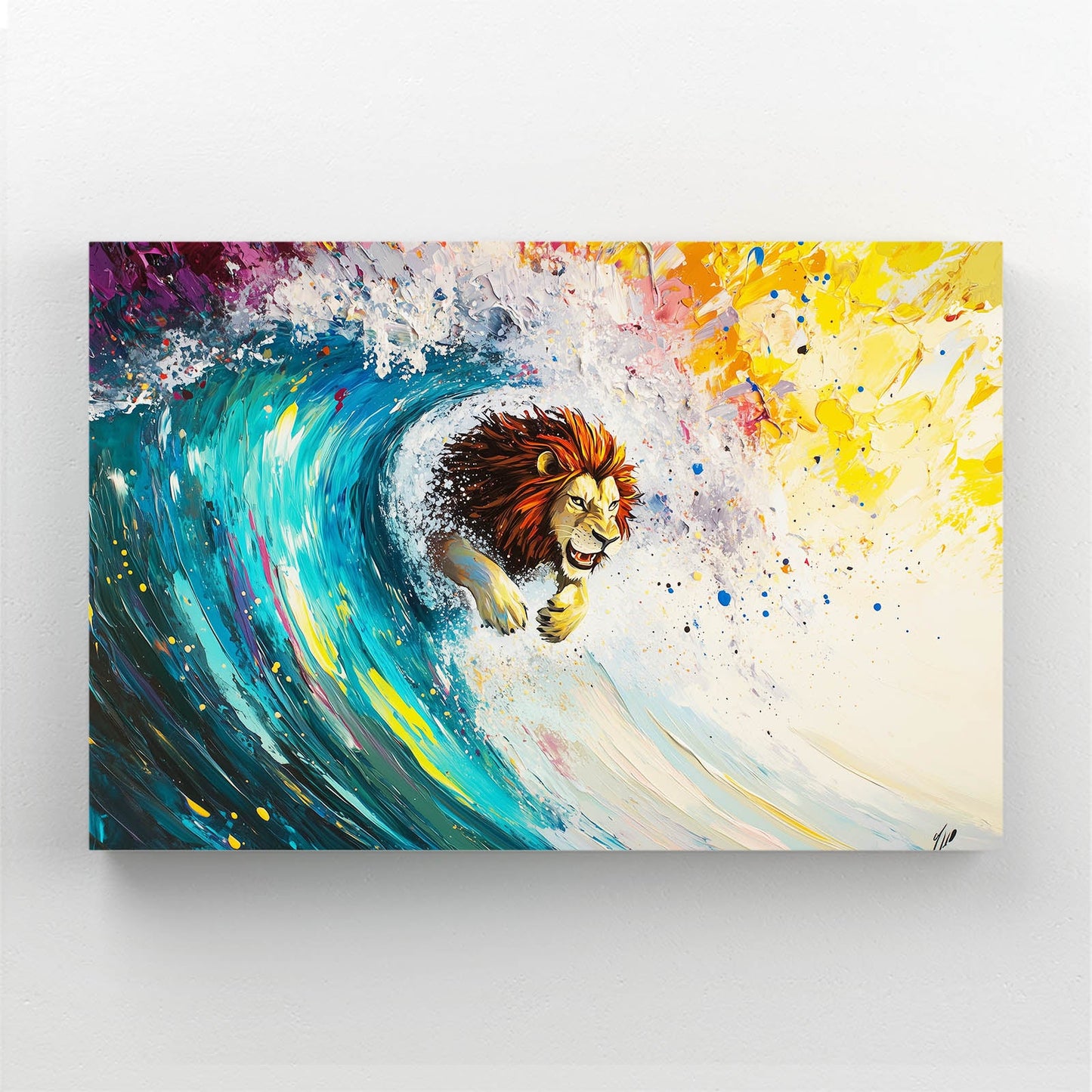 Lion Surf Wall Art