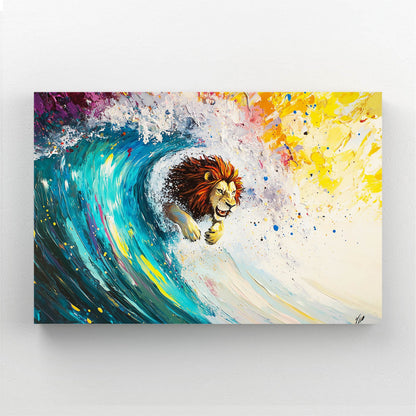 Lion Surf Wall Art