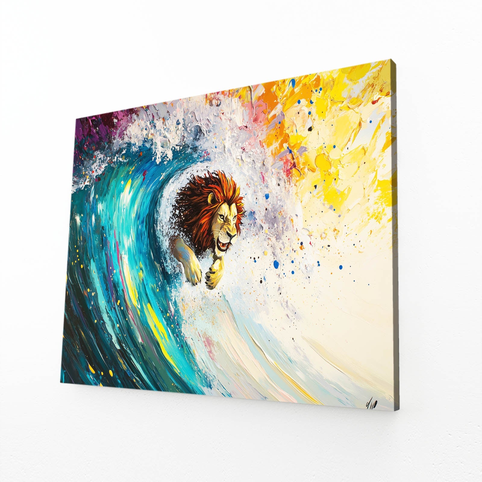 Lion Surf Wall Art