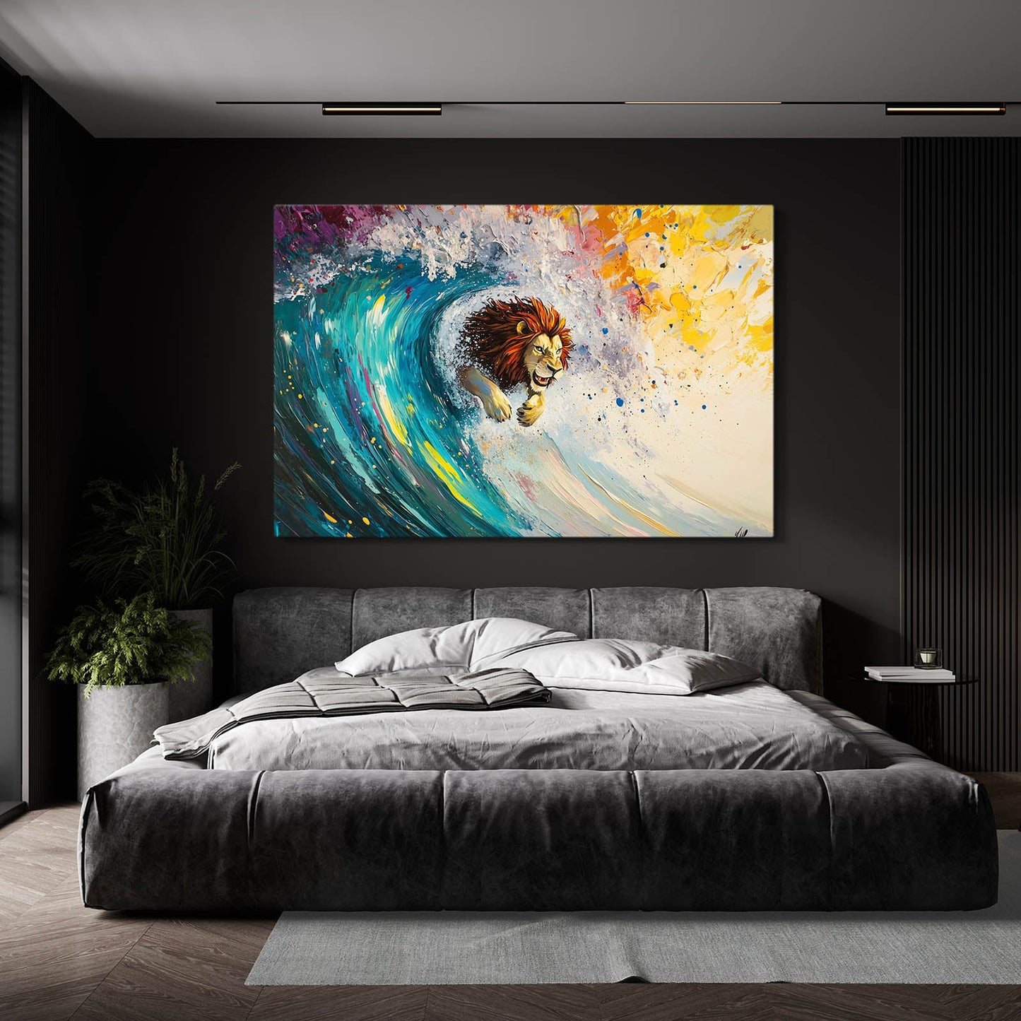 Lion Surf Wall Art
