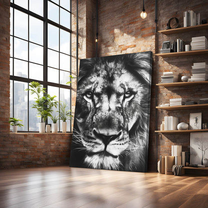 Lion Wall Art Black And White
