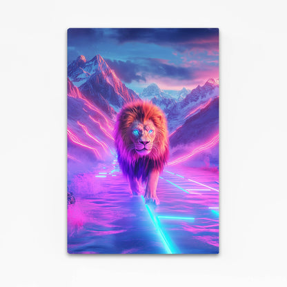 Lion With Blue Eyes Canvas