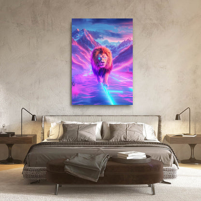 Lion With Blue Eyes Canvas
