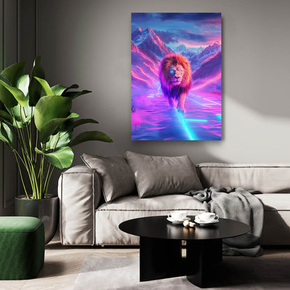 Lion With Blue Eyes Canvas