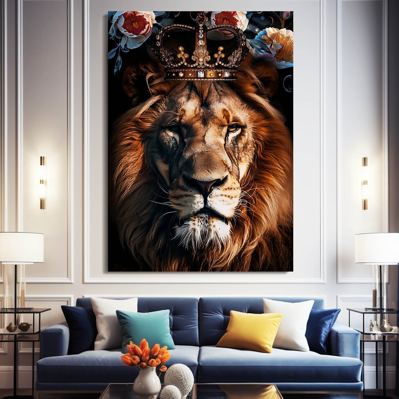 Lion With Crown Art