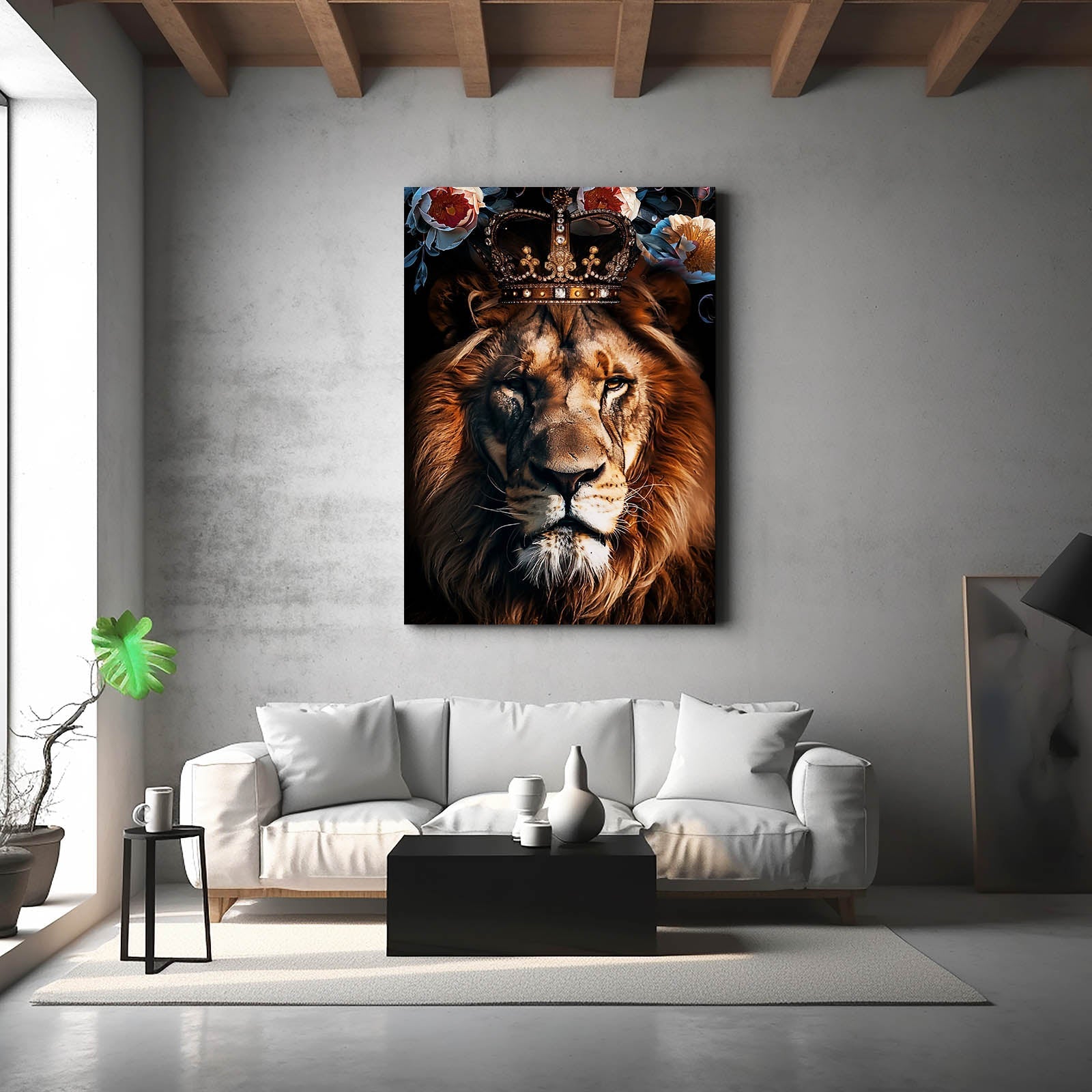 Lion With Crown Art