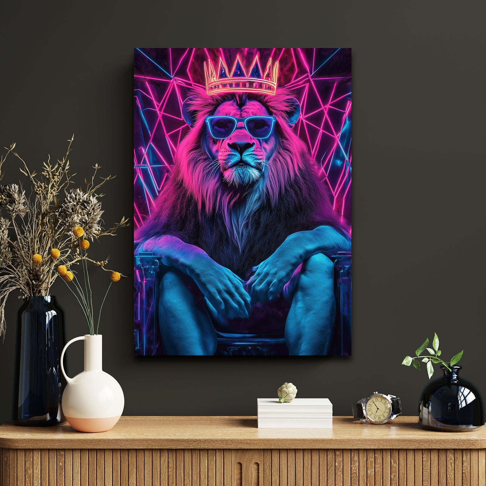 Lion With Crown Wall Art