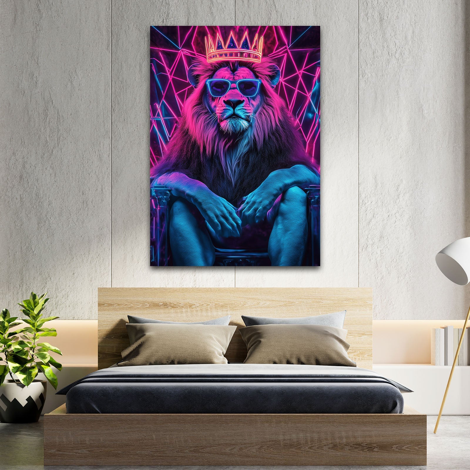 Lion With Crown Wall Art