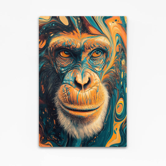 Liquid Marble Face Monkey Wall Decor – liquid marble face monkey canvas print