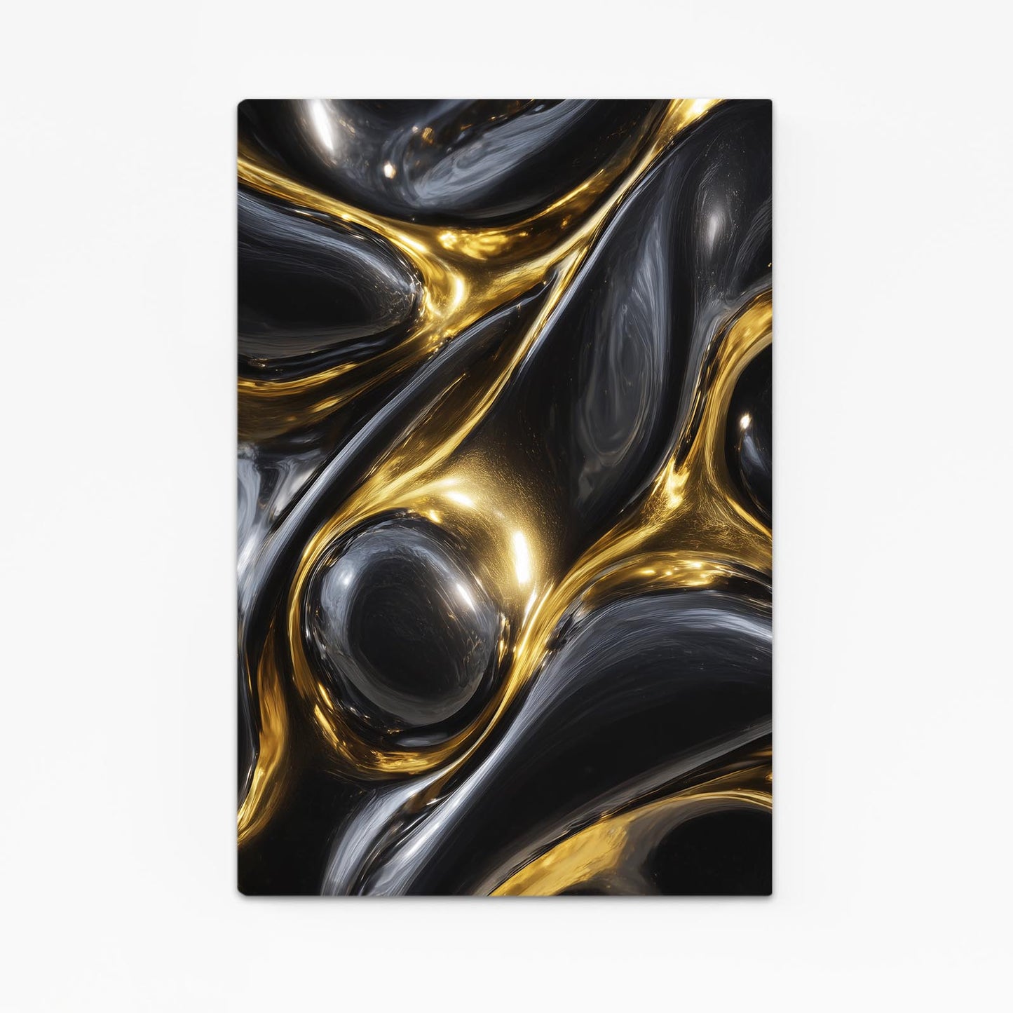 Liquid Metal Flow Gold Wall Decor – liquid metal flow gold canvas print