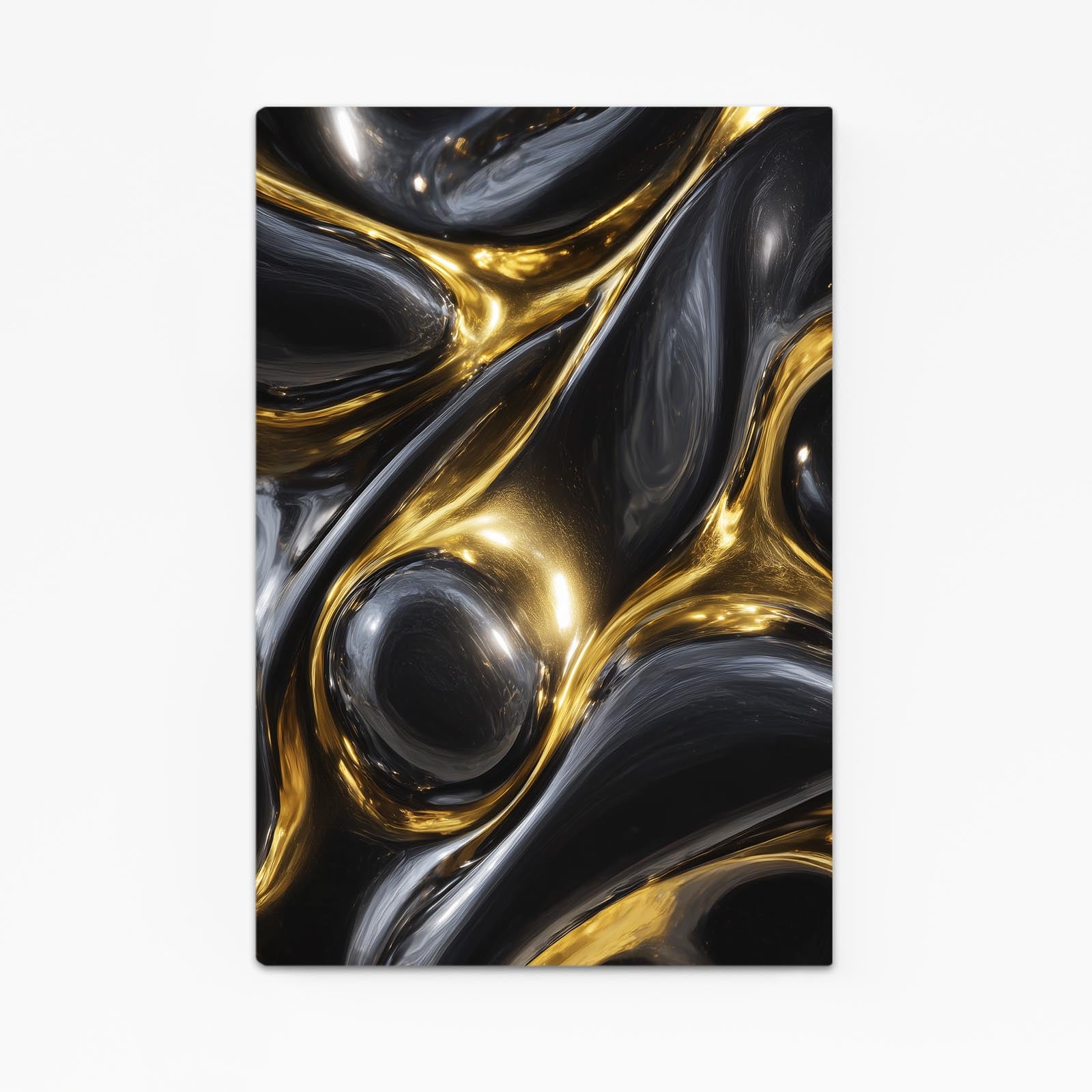 Liquid Metal Flow Gold Wall Decor – liquid metal flow gold canvas print