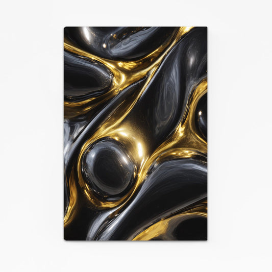 Liquid Metal Flow Gold Wall Decor – liquid metal flow gold canvas print