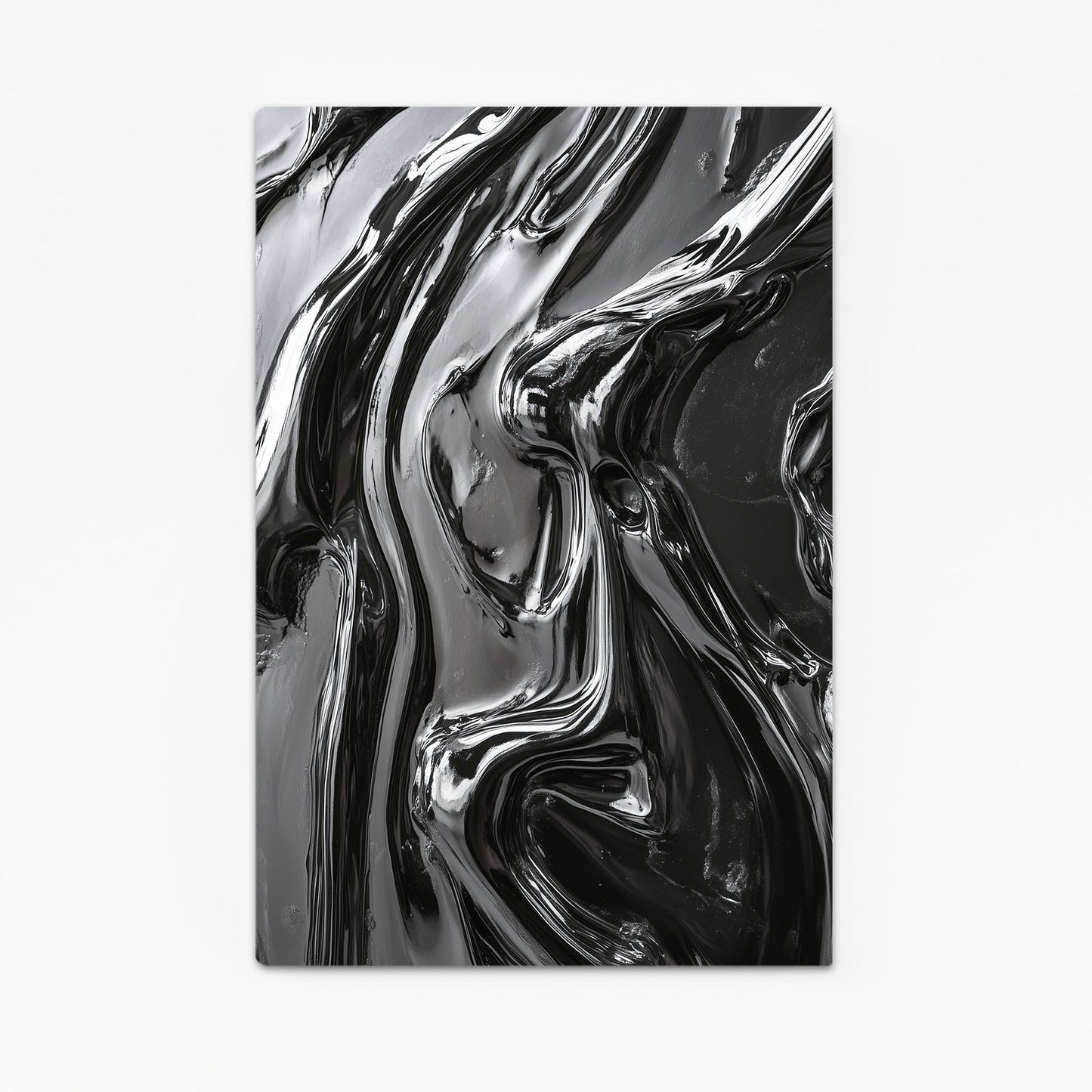 Liquid Obsidian Flow Abstract Wall Art – liquid obsidian flow abstract canvas print