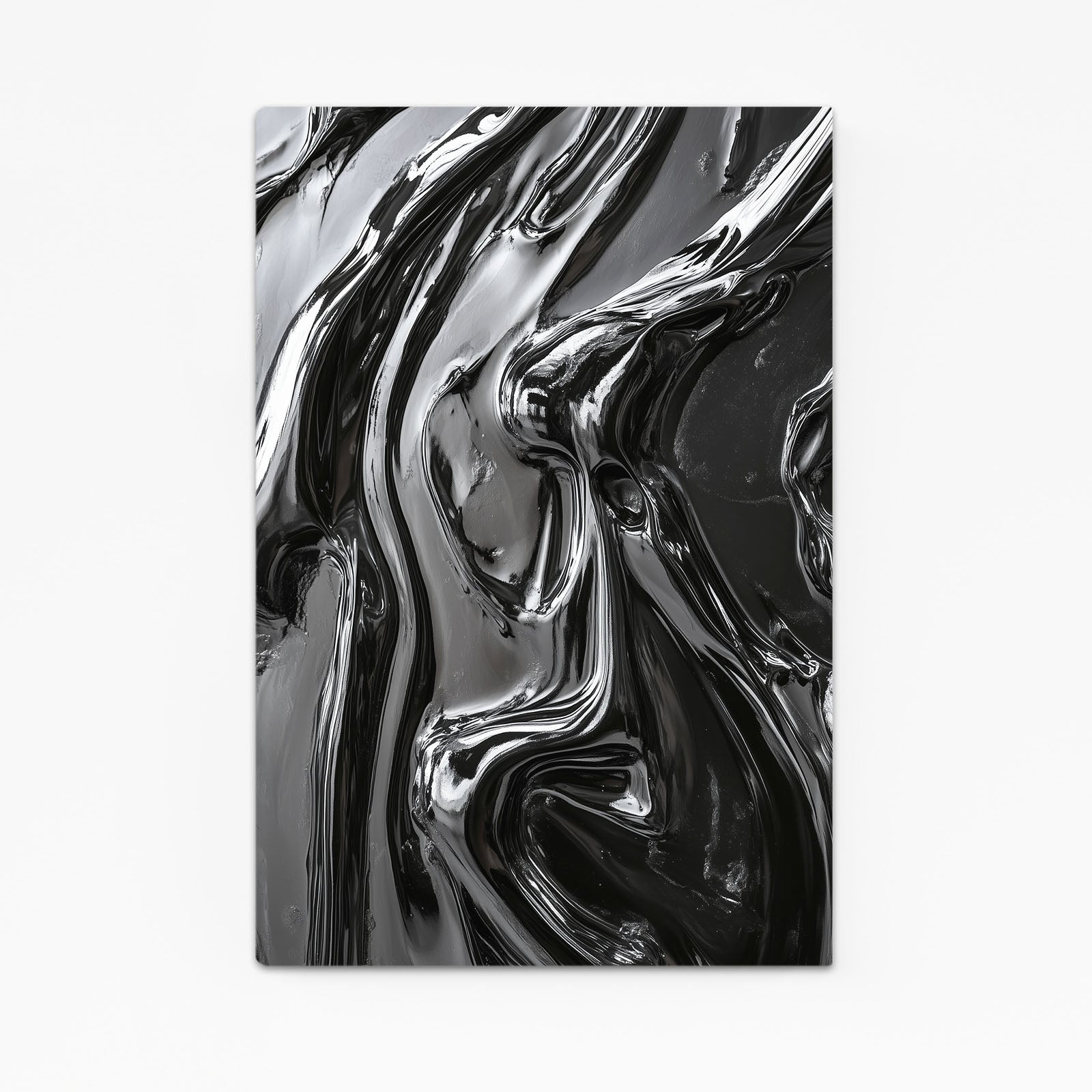 Liquid Obsidian Flow Abstract Wall Art – liquid obsidian flow abstract canvas print